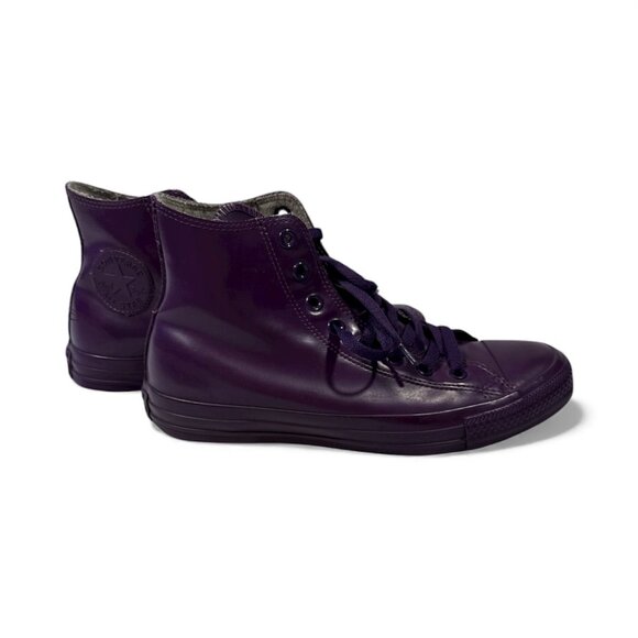 Converse All Star Chuck Taylor 7.5 9.5 Hi Rubber Triple Purple Rain Shoes Unisex - Picture 2 of 11